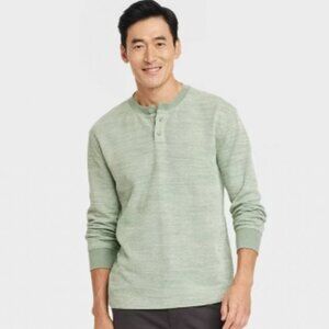 Goodfellow & Co Olive Textured Crewneck long sleeves